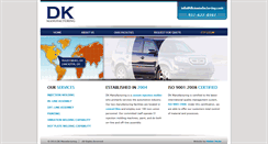 Desktop Screenshot of dkmanufacturing.com